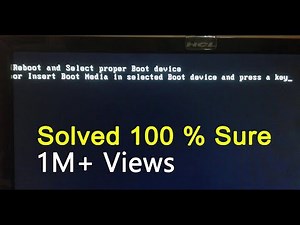 Reboot and select proper boot device Error FIX In COMPUTER & LAPTOP | With Proof | LENOVO, HP, DELL