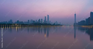 time-lapse photography of urban skyline buildings in Guangzhou