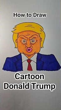 how to draw cartoon Donald Trump