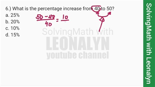 41K views · 807 reactions | What is the percentage increase from 40 to 50? | Free Reviewers with Leonalyn | Facebook