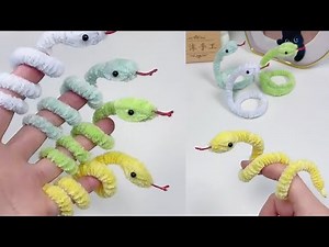 🐍 DIY Snake Craft | How to Make a Snake from Pipe Cleaners | Fun Chenille Wire Craft Ideas