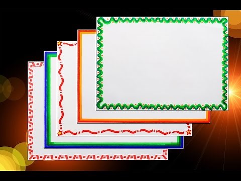 How to decorate borders of project files || 5 attractive borders for project || Part - 2