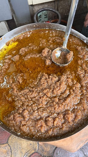 Rekib Alam on Instagram: "Mouthwatering Moong dal Halwa of Sarafa Bazaar, Indore | Indore Street Food #indore #sarafabazarindore"