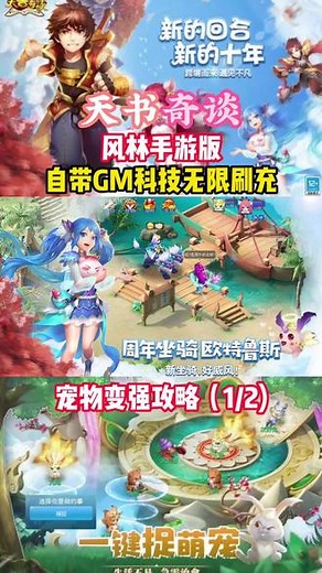 天书奇谈最新的宠物攻略，天书奇谈GM科技版快速提升宠物教程。#手游福利 #游戏礼包 #梦幻西游手游 #天书奇谈手游推荐