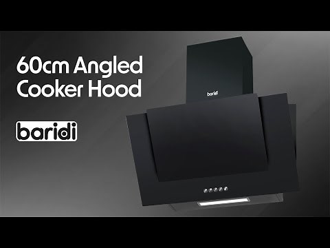 60cm Angled Chimney Cooker Hood - By Baridi