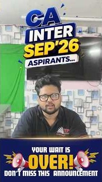 IMPORTANT ANNOUNCEMENT 📣 CA Inter Sep’26 Aspirants - Your Wait Is Over | MEPL Classes