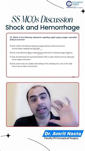 Mixed Venous Oxygen Saturation (SvO₂) — What’s WRONG? 🤔 | Dr. Amrit Nasta | Conceptual Surgery