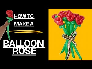 How to make a balloon Rose - Easy balloon flower tutorial