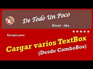 Cargar varios textbox desde combobox.