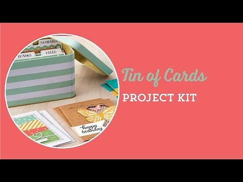 Tin of Cards Project Kit by Stampin’ Up! | Card Making Kit with Storage Tin & Organizer Tabs