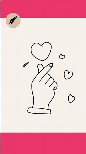 How to Draw a CUTE FINGER HEART! 🫰❤️ Easy Love Emoji Drawing for Kids & Beginners #lidoartworks