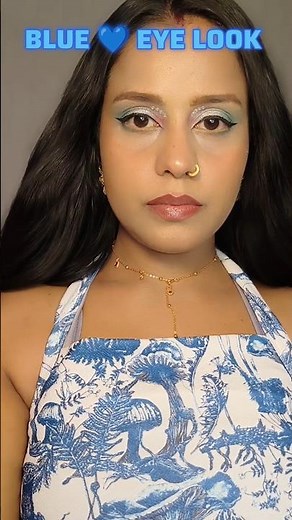 💙 Blue Eye Makeup Look Tutorial | Easy Glam Eye Makeup ✨#BlueEyeMakeup #BlueEyeshadow #EyeMakeup