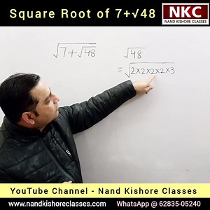 6.8K views · 484 reactions | Square Root of 7+√48 | Maths Solutions by Nand Kishore | Facebook