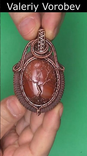 Wire wrapped tree of life pendant. Handmade Wire Wrapped jewelry Valeriy Vorobev.