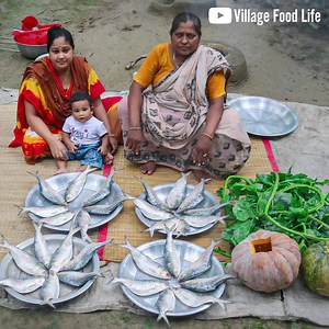 923K views · 10K reactions |  2 Hilsa Recipes for Village Kids  ♨ Hilsa Gravy Recipe ♨ Ilish, Pumpkin & Basella Alba Vegetables Recipe | Village Food Life | Facebook