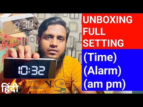 how to use digital led mirror alarm clock | mirror digital alarm clock