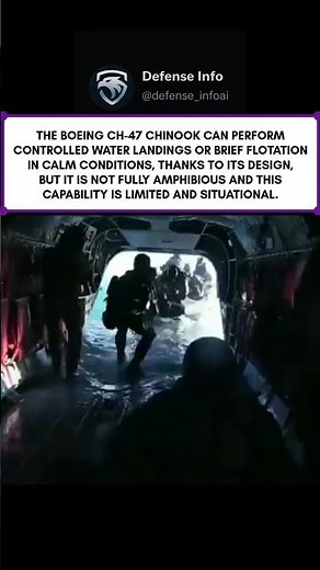 Can a Chinook helicopter float on water like a boat? 😳