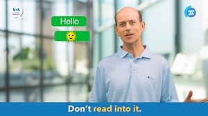 Anna is reading into her text messages from a friend. | VOA Learning English