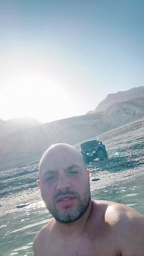 Enjoying Nature: Swimming in a Mountainous Lake