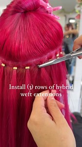 Peep the pink hair extension thread 👀 Have you ever seen anything more pink?! 🩷 My client asked for one thing and one thing only, PINK? And I think we did a pretty good job. From the roots, to the hair extensions, even the thread! Full custom look using @donnabellahair in color #60 Shade 60 is perfect for all your custom vivid looks. It’s the perfect shade for any hair extension clients wanting to play with hair color. Especially pink! This was a collab with @jedihairmaster and we went the ext
