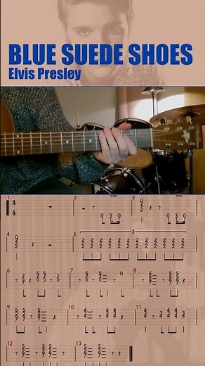 BLUE SUEDE SHOES - Elvis Presley | Acoustic Guitar Tutorial