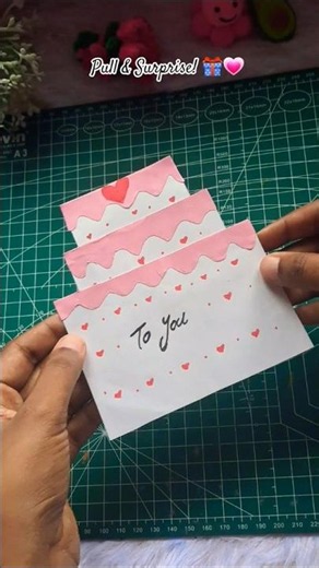 DIY Pull-Out Birthday Card 🎂💖 | Easy Handmade Surprise Card ✨ #diy #craft #shorts
