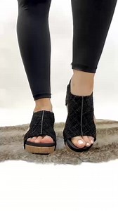 Who is ready for black tweed wedges!? 😍 These Corkys wedges are the perfect addition to your collection! 💫 Grab this special deal before they're gone! | Macoma Boutique