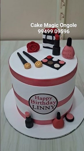 Makeup Kit theme cake by Cake Magic Bakery Ongole 99499 09596 #customizedcakes #OngoleBakery #ongol