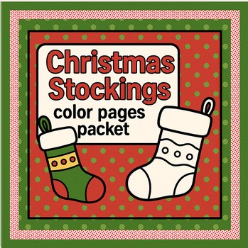 Christmas Stockings Coloring Pages Packet 3rd grade craft worksheet holiday star