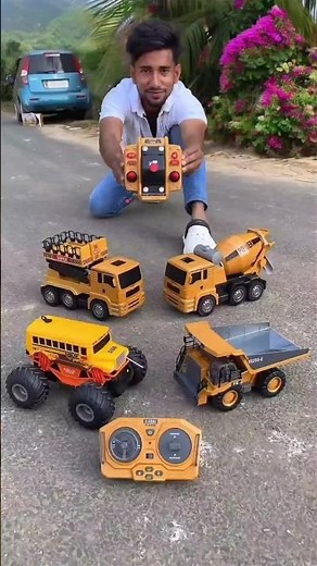 Remote control bus | RC Cement mixer truck | RC Dump truck 🔥#ytshorts #shorts