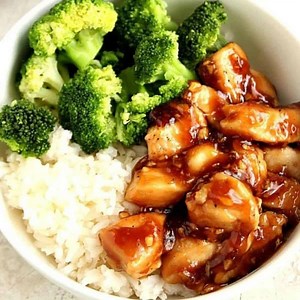 Quick Teriyaki Chicken Rice Bowls Recipe - Crunchy Creamy Sweet