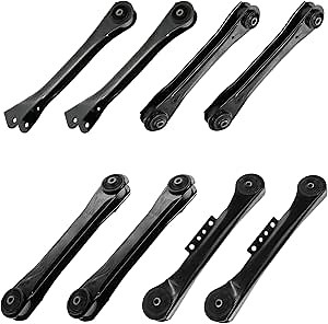 TRQ Front and Rear Upper and Lower Control Arm Set Compatible with 1993-1998 Jeep Grand Cherokee 1993 Jeep Grand Wagoneer