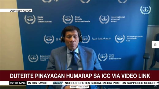 804K views · 10K reactions | WATCH: Former president Rodrigo Duterte introduces himself during his initial appearance via video link at the International Criminal Court's Pre-Trial Chamber I. Former executive secretary Salvador Medialdea also introduces himself as Duterte's defense counsel. | ABS-CBN News | Facebook