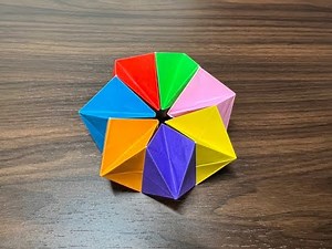 折り紙の万華鏡を7枚で作る作り方