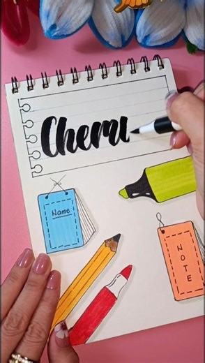 DIY Simple Front Page ✨ #frontpage #shorts #chemistry #science #fypage #art #fypシ #diy #tutorial 💖