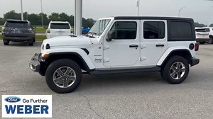☀️ 2020 #JeepWrangler #Unlimited #Sahara ☀️ ➜ Highlights: 41.2k miles, Bluetooth, Satellite Radio, navigation, 4x4, one owner, Tow Package, heated seats and steering wheel, Premium Mopar Hardtop, Premium Mopar All-Weather Mats, Premium wheels and tires, 3.6L V6, clean vehicle history, no accidents. 😎 Price: 41,995 #WeberPreowned #TheWeberDifference | Weber Ford