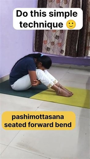 How to do seated forward bend pose easy #viral #yogaposes #yogaclass