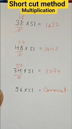 short cut method multiplication #maths