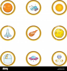 Space technology icons set, cartoon style Stock Vector Image & Art - Alamy