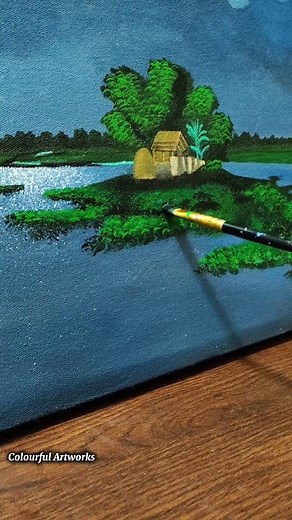 Canvas painting 💕 . . . #artist #acrylicpainting #visualart #painting #canvaspainting | Colourful Artworks