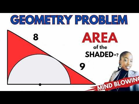 How To Solve A Hard Geometry Problem That Stumps Many | Area of Shaded? #geometrypuzzle #geometry