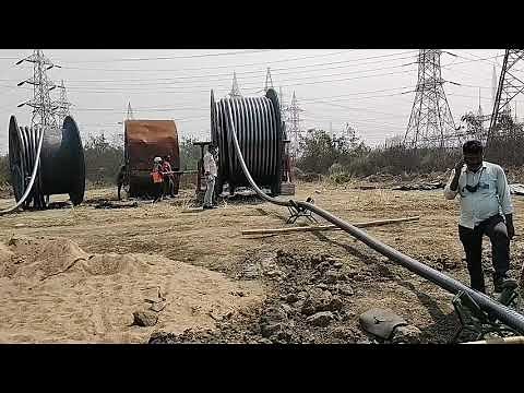 CABLE LAYING 220KV 1000Sq. mm#cable #cabletermination #substation #highvoltage