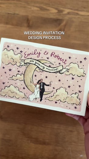 Accordion-Fold Wedding Invitation Design Process