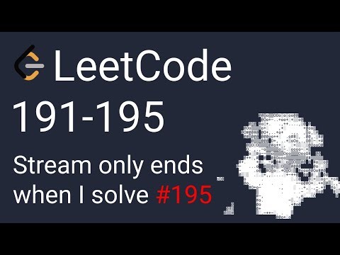 Leetcode 191-195 - Solving BLIND