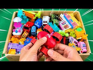 Amazing Toy Box Surprise | Construction Trucks & Colorful Mini Toys