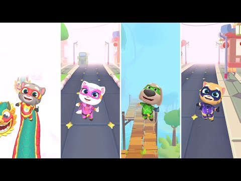 Talking Tom Hero Dash: Talking Tom,Talking Angela,Talking Ben,Talking Ginger (Android/iOS) Gameplay