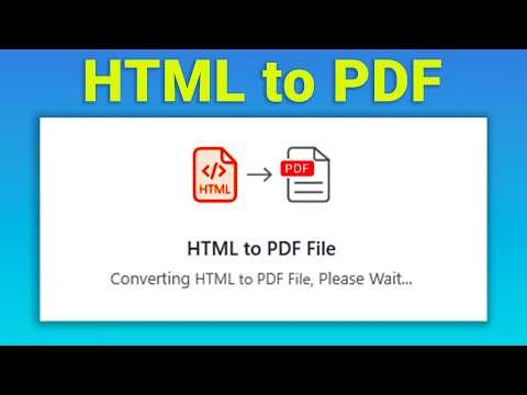 How to Convert HTML as PDF Without Internet