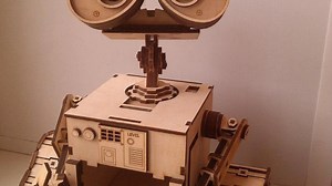 木质WALL-E激光切割机器人墙模型 3D 拼图