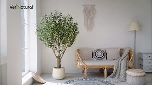 Olive Tree Artificial 6FT Tall - UV Resistant Faux Olive Trees with Strong Trunk for Outdoor - Large Potted Silk Fake Plant for Indoor Home Living Room Office Patio Decor, VN160