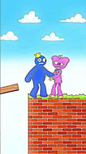 Rainbow Friends Blue Family! Kissy Missy 3D Animation #RainbowFriends #Kiss